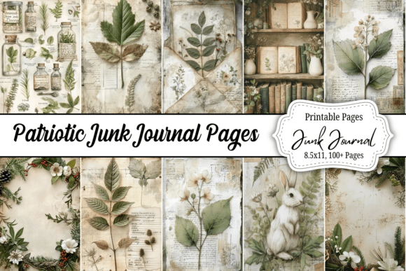 Download Herbal Junk Journal Pages Bundle - Herbal junk journal pages Collection