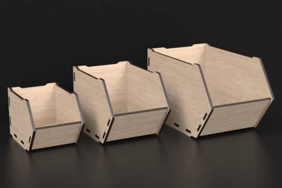 Download Laser Cut Desk Organizer Storage Bin Svg - Desk Collection