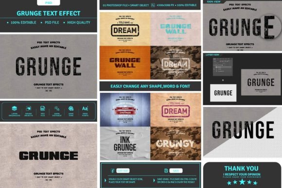 Download Grunge Text Effect on Texture Mockup - Texture mockup Collection
