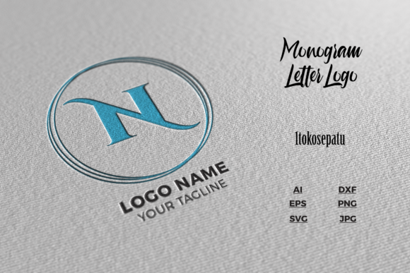Download Logo Letter N Blue Texture Mockup - Texture mockup Collection
