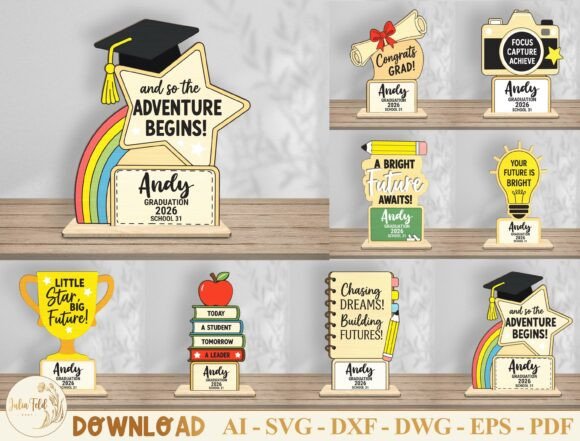 Download Graduation Desk Sign SVG Bundle - Desk Collection
